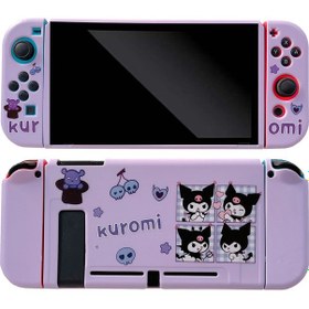 Resim Nintendo Switch Düşmeye Karşı Koruyucu Kılıf Mor İçin Uygundur 