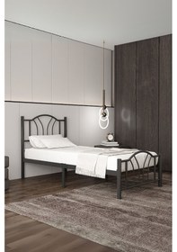 Resim Aksviva Bella Tek Kişilik Ferforje Metal Karyola 