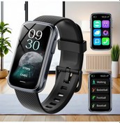 Resim Gaojunshop01 2025 Yeni Siyah Spor Bandı Akıllı Saat Arama Mesaj Müzik Spor Modları 