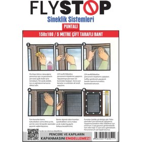 Resim Pencere Sinekliği 150X100 cm 5 Metre Çift Taraflı Bant PUNTALI 