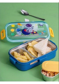 Resim Akıllıelma-lunch Box Beslenme Kabı Çelik İthal Enjoy Mavi K.2537 92553 0237 Mavi 