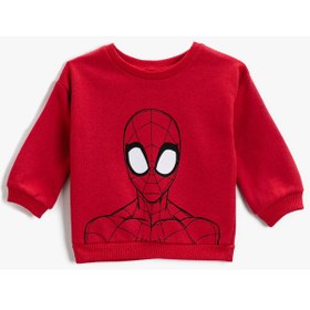 Resim Spider Man Baskılı Sweatshirt Lisanslı 