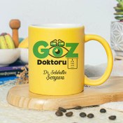 Resim Kişiye Özel Göz Doktoru Sarı Kupa Bardak 