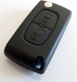 Resim Peugeot 2 Butonlu Sustali Kumanda Kabi Pil Yatakli Logolu 398889445 