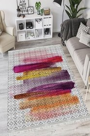 Resim Pastel Westa Kaymaz Tabanlı Yıkanabilir Antibakteriyel Dijital Baskı Pastel Halı Kilim, PS-6005A-WST-100X350 