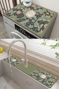 Resim Else Halı Else Kurutmalık Çamaşır Makinesi Örtüsü Koruma Matı ve Su Tutucu Lavabo Matı Ds03 