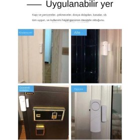 Resim 66 Shop Pencere/kapı Önü Manyetik Hırsız Alarmı - Beyaz 
