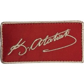 Resim Atatürk Imza Kemal Atatürk Patch Patches Peç Arma ve Kot Yamaları 