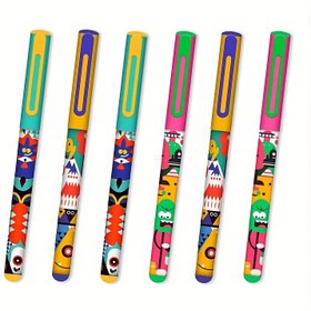 Resim 20 adet Canlı Karikatür Sanat Jel Kalemleri, 0.7mm Pürüzsüz Hızlı Kuruyan Tükenmez Kalem Eğlenceli Tasarımlarla - Öğrenciler ve Ofis Kullanımı İçin Mükemmel, Kadınlar ve Yetişkinler İçin İdeal Hediye, Öğrenci Kırtasiye|Karikatür Grafikleri|Plastik Yapı 