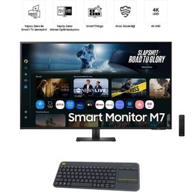 Resim Samsung M7 43'' 4K Akıllı Monitör - Hem TV Hem Bilgisayar Ekranı + Klavye 