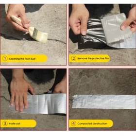 Resim Alife 5 Metre x 10CM Çamur Bant Alüminyum Izolasyon Tamir Çatlak Bantı 