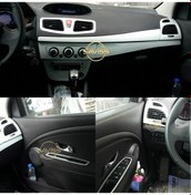 Resim Renault Fluence uyumlu Gümüş Gri Full Set,Torpido Konsol Maun Kaplama (Gümüş Gri) 
