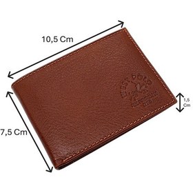 Resim Westpolo Hakiki Deri Kağıt Para Ve Bol Şeffaf Kart Bölmeli Unisex Kartlık - 617 Taba 