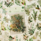 Resim Scrapbooking, Günlükler, Planlayıcılar ve DIY El Sanatları için 40 adet Vintage Altın Folyo Yeşil Yaprak ve Çiçek Etiketleri - Kendinden yapışkanlı, Parıltılı Bitişli, Karışık Renkler, Plastik Malzeme, Planlayıcı Süslemeleri | Dekoratif Desenler | Kendinden yapışkanlı etiketler, Scrapbooking malzemeleri 