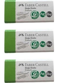 Resim Faber Castell Doğa Dostu Küçük Silgi Dust Free Pvc Free 3 Lü 187354 