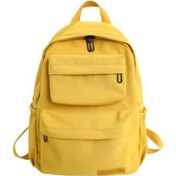 Resim Dancemonkey Su Sırt Scione Sarı Renk Okul Naylon Kız Kapasiteli Kadınlar İçin İçin Genç Geçirmez Düz Çantası Çantası Büyük Pv Sarı 