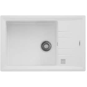 Resim Teka Stone 60 S-Tg Tek Hazneli Tek Damlalıklı Tegranite Eviye - Beyaz - 115330040 