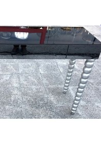 Resim Dresuar TOMBUL Elma Model Ahşap Kayın Torna Parlak GRİ Lake renk ayak Füme Ayna El Yapım Gri 