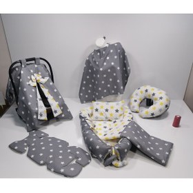 Resim Balamira Koyu Yıldız Sarı Yıldız 7 Li Babynest Seti 