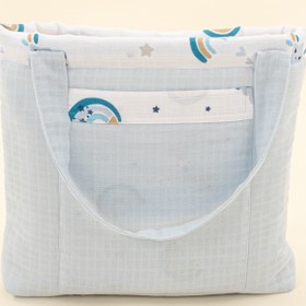 Resim Bebek Bakım Çantası - Bebe Mavisi Muslin - Mavi Gökkuşağı 