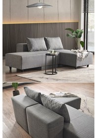 Resim Kagu Corner Poly-m Köşe Takimi-Kanepe-Yatak-Dinlenme 4 Farkli Model Tek Modül Gri 