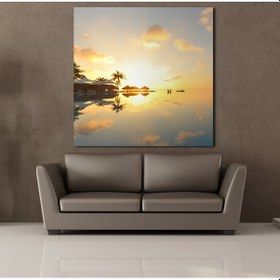 Resim Gökyüzünün Yansıması Kanvas Tablo 200x200cm 