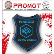 Resim Piaggio Uyumlu Sperlik 3d Damla Logo Sticker 3 