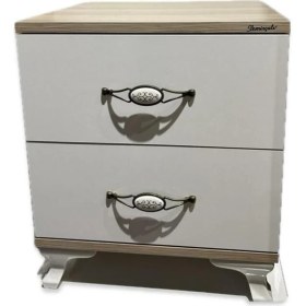 Resim Kums Shop Country Ahşap Çıtalı Fonksiyonel Tasarımlı Komodin 