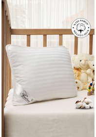 Resim Vionel Home Saten Bebek Yastığı Pamuk Kılıf Boncuk Silikon İç Dolgu 