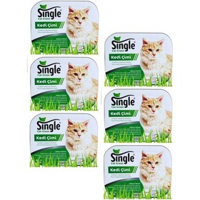 Resim Single Natural Kedi Çimi 6'lı 