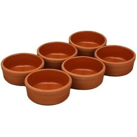 Resim 14 Parça Set - Toprak Güveç - 6 Adet Toprak Güveç - Sütlaç Seti+ Kiremit 