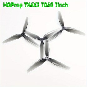 Resim 4 adet HQProp 7x4x3 7 İnç 3-Kanatlı Pervaneler (2CW+2CCW) - FPV RC Drone LR7 Cinelifter için Yüksek Performanslı Hafif Dayanıklı Poli Karbonat Pervaneler, Drone Aksesuarları, Aerodinamik Tasarım, Yüksek Kaliteli Yapı 
