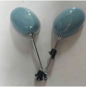 Resim ARASMOTO Cappucino 150-125-50 CC Uyumlu Ayna Takımı TURKUAZ - 