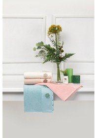 Resim Özdilek Gloria Nakışlı Bambu El Ve Yüz Havlusu 50x90 Cm Pembe 