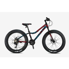 Resim Kron Fxc 500 - 20 Mtb - 11 - 7 Vites - Mekanik Disk Fren - Mat Siyah-kırmızı/mavi Siyah - Kırmızı 