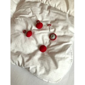 Resim Mantar Şekilli Yorgan, Nevresim Sabitleme Klipsi Kırmızı Renk 