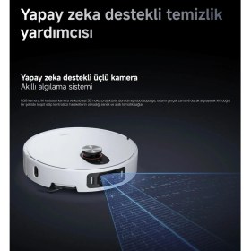 Resim Xiaomi 20000PA Omni Istasyonlu Aı Kamera Engel Algılama Dtof Radar 80°c Sıcak Su Paspas Yıkama Robot Süpürge Beyaz 