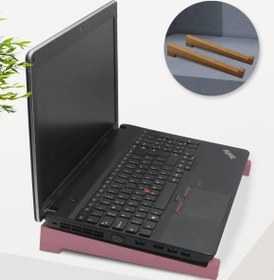 Resim Gift Taşınabilir Ahşap Pembe Notebook Laptop Standı 