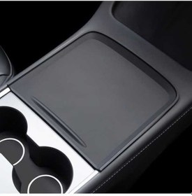 Resim Dancemonkey Tesla Model 3/y Araba Merkezi Konsolu Silikon Anti-kayma Mat Siyah/ 