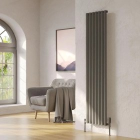 Resim Lojimax Alüminyum Dekoratif Radyatör Bella 500 x 1466 25 Dilim | Dokulu Antrasit Gri | Yüksek Isıl Güç | 5 Yıl Üretici Garantisi 