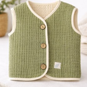 Resim Müslin Bebek & Çocuk Yeleği | Serin Günler İçin 2.5 TOG Kumaş | (6 Ay - 8 Yaş) - Zümrüt Yeşili / 1-2 Yaş 