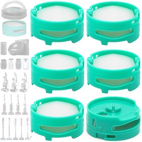 Resim 6 adet Teal Vakum Yedek Filtreler Koku Nötralize Edici ile - Shark AZ3000, AZ3002, HZ3000, HZ3002 IZ862H, IZ562H, ZD550 & Hava Temizleyici HP302 ile Uyumlu - Yüksek Verimli Parça #1541FC3000 