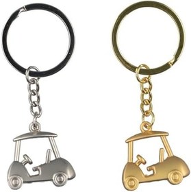 Resim Pokinge 2 Adet Golf Arabası Kolye Anahtarlık, Çinko Alaşım Golf Arabası Anahtarlık Unisex Anahtar Organizatör Tutucu Çanta Charm Asılı Anahtarlık Tutucu Golfçü Golf Lover için Hediyeler, Çok renkli, 