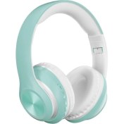 Resim Polygold P68 Bluetooth Kulaklık Kablosuz Stereo Kulaklık Macaron Kulaklık Renkli-Turkuaz 