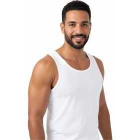 Resim Lüx Wood 6 Adet Erkek Lüx Pamuk Penye Atlet Premium Rahat Lüx Erşah Beyaz 