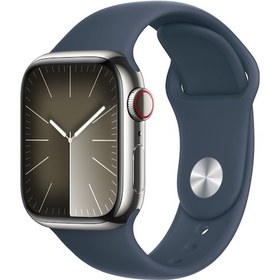 Resim Apple Watch Series 9 GPS + Cellular 41 MM Çelik Kasa M/L Akıllı Saat (Apple Türkiye Garantili) 