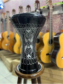Resim Vatan Döküm Erzincan İşlemeli Darbuka/Çömlek - Siyah Kod 3029S 