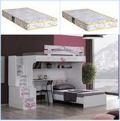 Resim Setaymobilya Ranza, Pisa Ranza Karyola Çalışma Masası + 2 Adet Comfort Yatak 