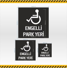 Resim Saatistan 40x40 cm Kompozit Engelli Park Yeri Boyama Şablonu, Hızlı ve Kolay Uygulama 