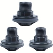 Resim 1 adet Ağır Hizmet PVC Su Tankı Adaptörü, 1" 3/4" ve 1/2" İç/Dış Gömlekli, Sızdırmaz Gri Plastik Bağlantı, Musluklar, Tonlar Kovaları, Tesisat ve Sulama Sistemleri, Kavisli Dış Yüzey Tutuşu, Su Tankı Adaptörü, Tesisat Bağlantısı, Kavisli Tutuş Tasarımı, Sızdırmaz Tasarım 